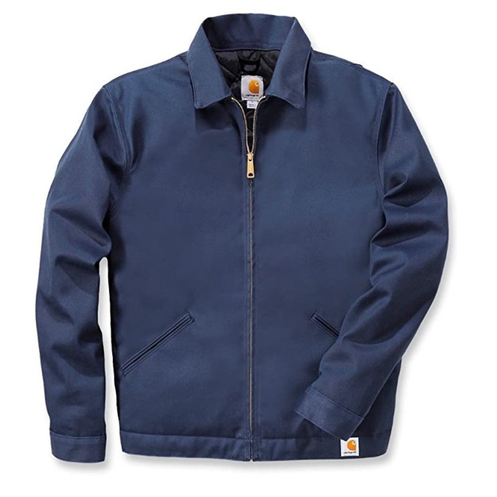 NWOT Carhartt Men's Twill Work Jacket Size Small Fall Coat Navy Blue $180 Y27